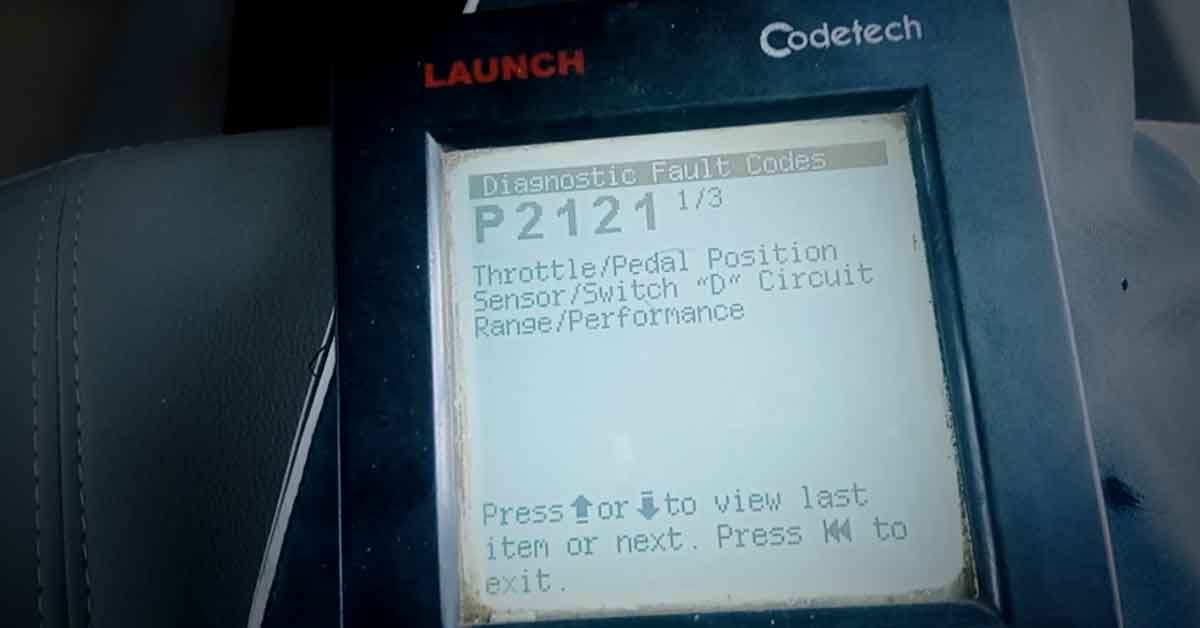 P2121 Code Throttle Pedal Position Sensor Symptoms Causes How to Fix